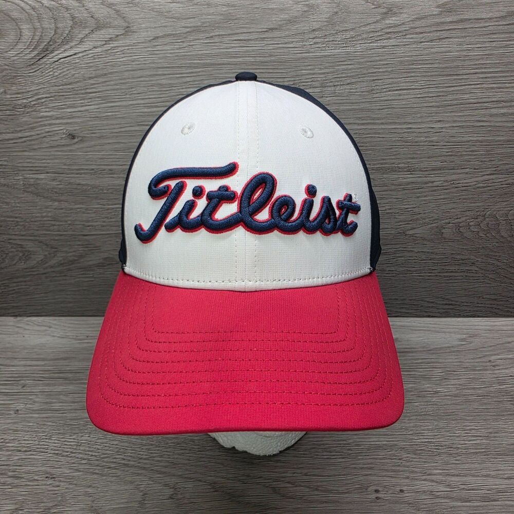 Titleist Tour Performance Golf Hat Cap Red White Navy Blue Strapback BGA Logo
